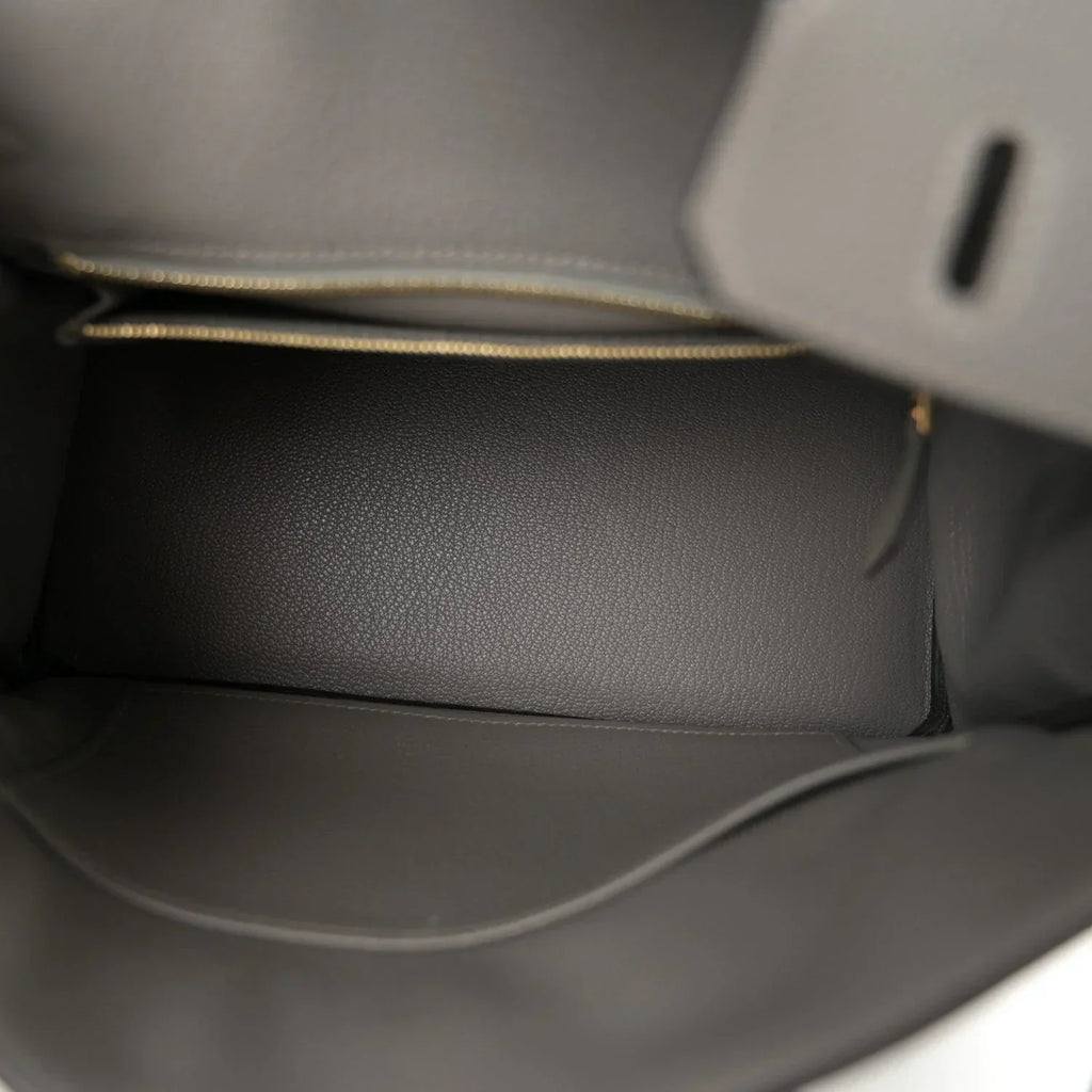 Birkin 25 Gris Meyer crafted from incredibly soft Togo calfskin leather