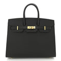 Birkin Sellier 25 Black Epsom Leather Gold Hardware