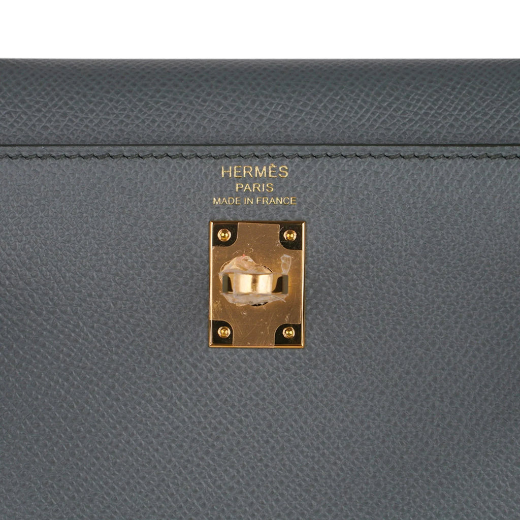 Kelly Sellier 25 Bag Vert Amande Gold Hardware Epsom Leather