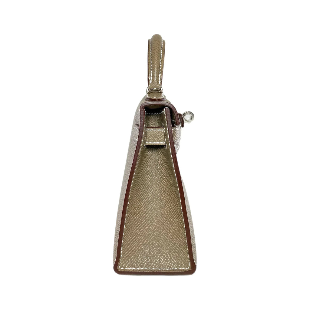 Kelly Sellier Craie and Trench Epsom Brushed Palladium Hardware
