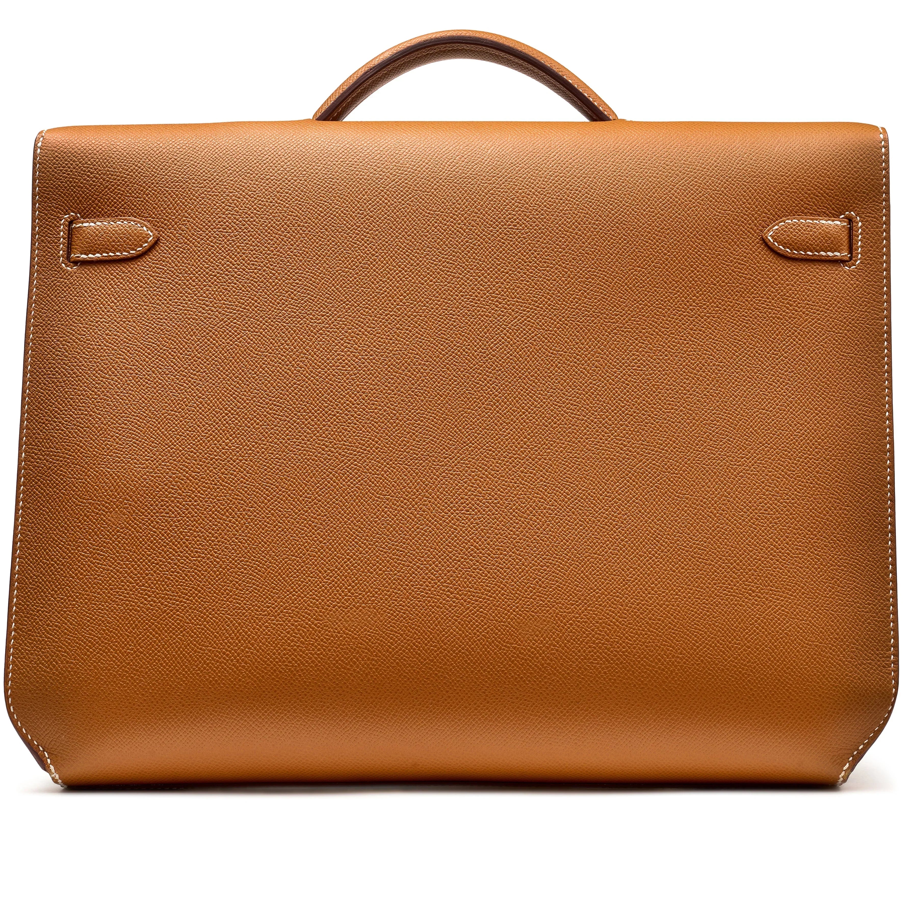 Kelly Depeches 36 Briefcase Gold Epsom horizontal FR trendy frosted leather casual bag